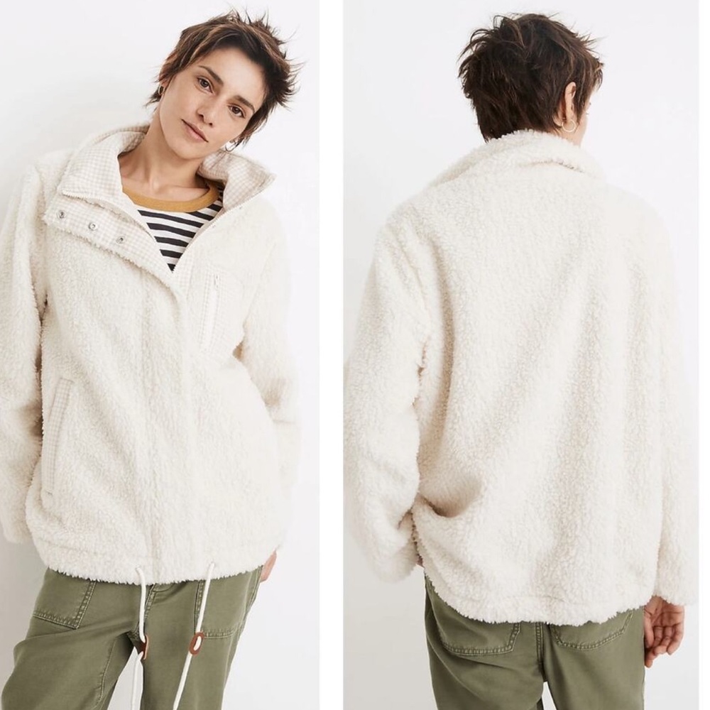 Madewell
(Re)sourced Sherpa Zip
Jacket Size Medium